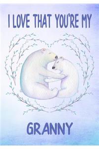 I Love That You're My Granny Keepsake Journal Polar Bears
