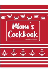 Mom's Cookbook Nautical Red Edition