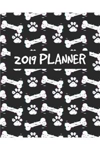 Dog 2019 Planner: January to December Agenda Monthly Calendar