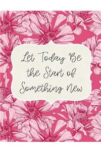 Lemon Flower Pretty Pink Journal Notebook 200 Pages