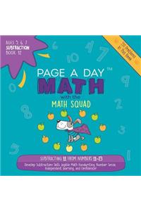 Page a Day Math Subtraction Book 12: Subtracting 11 from the Numbers 11-23