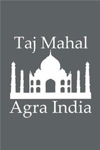 Taj Mahal in Agra India - Lined Notebook with Slate Grey Cover