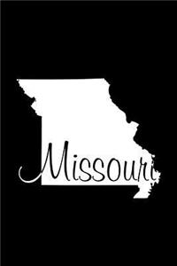 Missouri - Black Lined Notebook with Margins