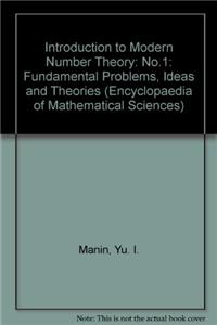 Introduction to Modern Number Theory