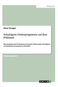 Schuleigene Förderprogramme auf dem Prüfstand