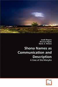 Shona Names as Communication and Description