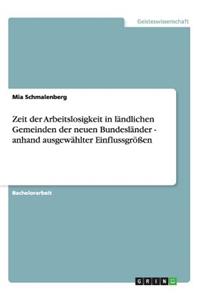 Zeit der Arbeitslosigkeit in ländlichen Gemeinden der neuen Bundesländer - anhand ausgewählter Einflussgrößen