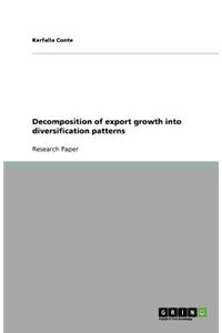 Decomposition of export growth into diversification patterns