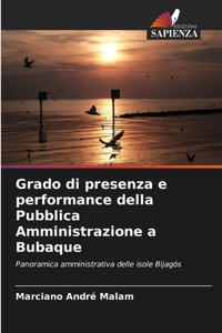 Grado di presenza e performance della Pubblica Amministrazione a Bubaque