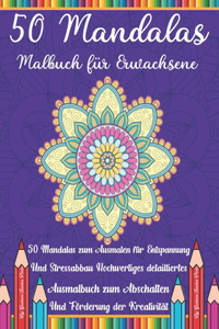 50 Mandalas Malbuch für Erwachsene