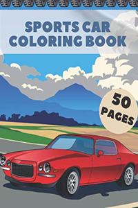 Sports Car Coloring Book