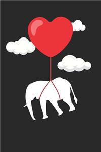 Valentine's Day Notebook - Valentine's Day Gift for Animal Lover - Valentine's Day Elephant Journal - Elephant Diary
