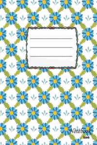 Notebook blank: blue margarits - A4 format - 112 pages - notebook with register - ideal as diary, sketchbook, sketchbook, drawing book or empty colouring book