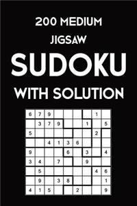 200 Medium Jigsaw Sudoku With Solution: 9x9, Puzzle Book, 2 puzzles per page