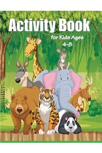 Activity Book for Kids Ages 4-8