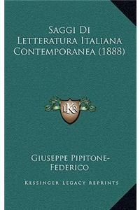 Saggi Di Letteratura Italiana Contemporanea (1888)