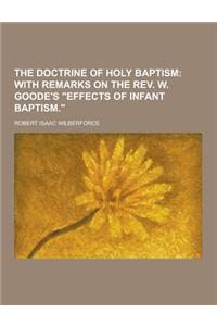 The Doctrine of Holy Baptism