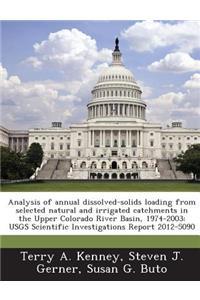 Analysis of Annual Dissolved-Solids Loading from Selected Natural and Irrigated Catchments in the Upper Colorado River Basin, 1974-2003: Usgs Scientific Investigations Report 2012-5090
