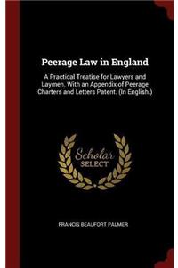 Peerage Law in England