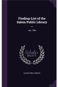 Finding-List of the Salem Public Library ...