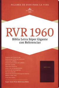 RVR 1960 Biblia Letra Súper Gigante, borgoña imitación piel