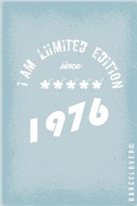 I am Limited edition since 1976 Notebook. Vintage, retro style. Gift for 40th birthday.