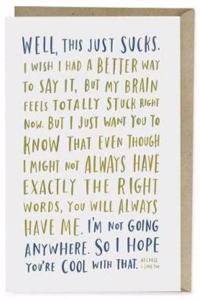 Em & Friends Awkward Sympathy Empathy Card