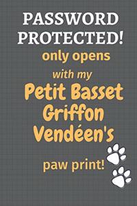 Password Protected! only opens with my Petit Basset Griffon Vendéen's paw print!