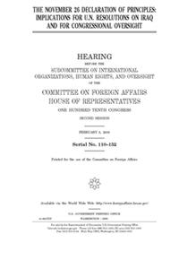 The November 26 Declaration of Principles