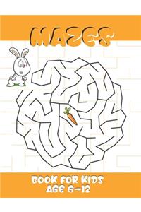 Mazes book for kids age 6-12