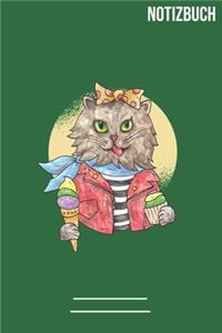 Notizbuch quadratisch Coole Katze