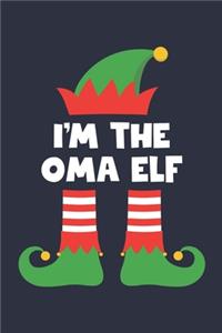 Oma Elf Notebook - Funny Christmas Gift for Oma Diary - Family Xmas Holiday Journal