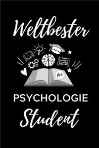 Weltbester Psychologie Student: A5 Notizbuch PUNKTIERT für Psychologie Studenten - zukünftige Psychologen - zum Studienstart - Erstes Semester - Abitur - witzige Geschenkidee