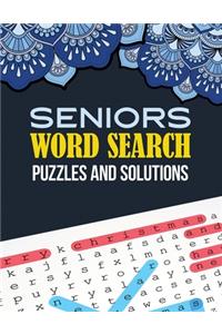 Seniors Word Search Puzzle and Solutions