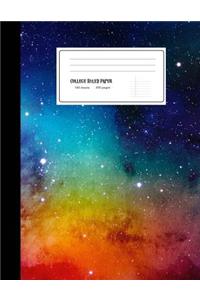 Galaxy College Ruled Composition Paper Journal Notebook, 8.5 x 11