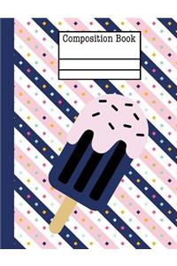 Ice Cream Composition Notebook - Blank Unlined Paper