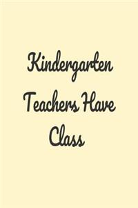 Kindergarten Teachers Have Class