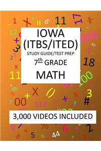 7th Grade IOWA ITBS ITED, 2019 MATH, Test Prep