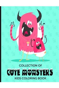 Collection Of Cute Monsters Kids Coloring Book