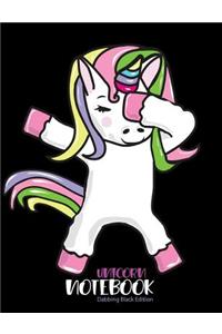 Unicorn Notebook Dabbing Black Edition