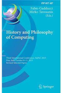 History and Philosophy of Computing