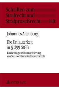 Die Unlauterkeit in § 299 Stgb
