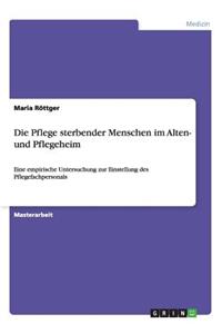 Die Pflege sterbender Menschen im Alten- und Pflegeheim