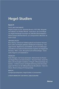 Hegel-Studien / Hegel-Studien Band 21 (1986)