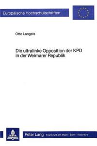 Die ultralinke Opposition der KPD in der Weimarer Republik