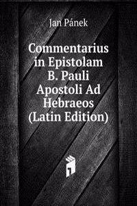 Commentarius in Epistolam B. Pauli Apostoli Ad Hebraeos (Latin Edition)