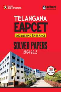 Arihant Telangana EAPCET Engineering Entrance Solved Papers | Questions papers from 2024-2015 | Covering all online & offline papers with free online unit tests