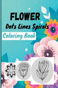 Flower Dots Lines Spirals Coloring Book