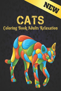 Cats Coloring Book Adults Relaxation