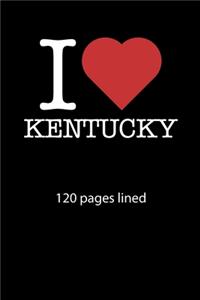 I love Kentucky notebook 120 pages lined